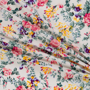 Cotton fabric PREMIUM ROSES ON CREAM #3099-04