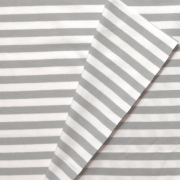 Stripes white & grey knited jersey 200g  >190cm!<