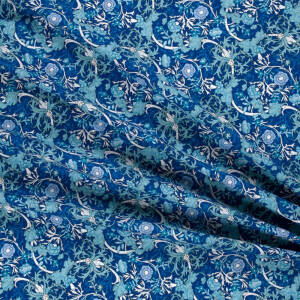 Cotton fabric  PREMIUM THISLE ON BLUE #9808-02